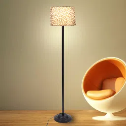 Tucasa TC-129 56.5 Inch Leopard Print Floor Lamp with Metal Base image 5