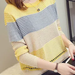 StyleCast Women Colourblocked Round Neck Long Sleeves Pullover-picture-12