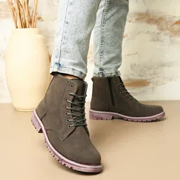 Killer Men Round Toe Laced Up Boots image 5