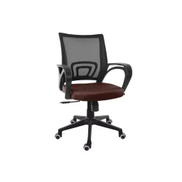 Rose Ruby Mesh Mid-Back Ergonomic Revolving Chair for Conference, Meeting Room and Office Brown-picture-11