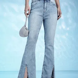 bebe Women Bootcut Heavy Fade Stretchable Jeans-image-27