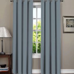 Myntra Elegant Homes Grey Set of 2 Room Darkening Long Door Curtain-picture-2