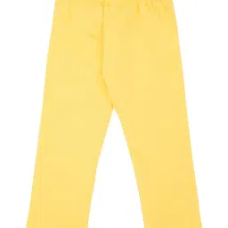 Donuts Kids Yellow Solid Leggings-image-15