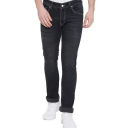 Duke Black Slim Fit Lightly Washed Jeans-image-81