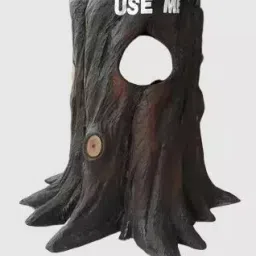 Fibrecrafts India Free Size Multicolor Fibre Tree Crafted Dustbin (3.5 ft) image 2