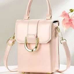 StyleCast Detachable Sling Strap Buckle Structured Handheld Bag-image-0