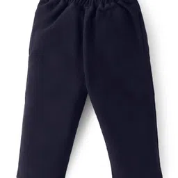 Kanvin Fleece Woven Full Sleeves Winter Wear Set With BearPatch - Navy Blue image 4