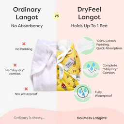 SuperBottoms DryFeel Langot 100% Waterproof Soft Cotton Langot for Baby - Large image 5