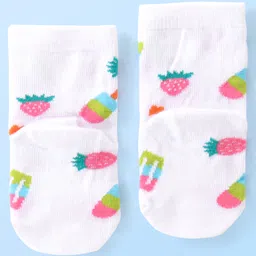 cute walk by babyhug Cutewalk by Babyhug Anti-Bacterial Ankle Length Socks Ice Cream Design Pack of 3 - Multicolour image 5