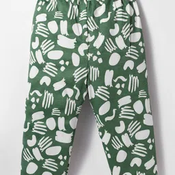 OHMS Single Jersey Knit Full Length Lounge Pant With Animal Print Pack Of 3 - Yellow Olive Green & Green image 5