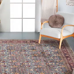 Kaleen India Grey Traditional Anti-Skid Polyester Carpet image 2