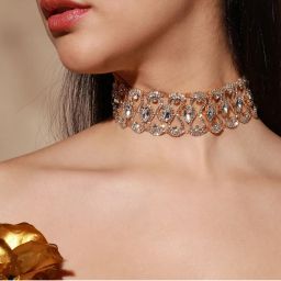 SOHI Gold Plated Designer Party Necklace for Women-picture-0