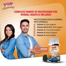 Top Gummy Multivitamin Gummies for Adults with 15 Vitamins & Minerals - 30 Orange Flavor Gummies, Gluten, Soy & Dairy Free image 5