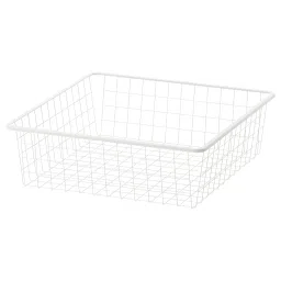 ikea jonaxel Wire basket, white, 50x51x15 cm image 1