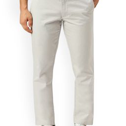 Basics Men Tapered Fit Cotton Stretch Dobby Trousers-picture-49