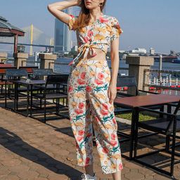 Zink London Floral Print Flutter Sleeve Top-picture-33