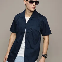 The Roadster Lifestyle Co Men Cuban Collar Cotton Shirts-picture-16