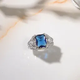 Niska Stone Studded Cubic Zirconia Finger Ring image 2