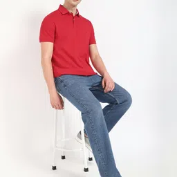Tommy Hilfiger Men Solid Polo Collar Cotton T-shirt image 5