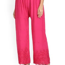 SRISARAS Women Cotton Flared Trousers-image-81