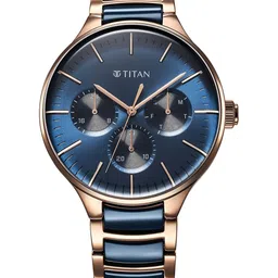 Titan Men Dial & Stainless Steel Bracelet Style Straps Analogue Multi Function Watch 90148KD04-picture-36