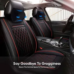 godryft Black Memory Foam Car Pillow Cushion for Universal For Car image 5