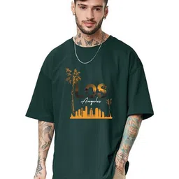 f Gallery Men Printed Drop-Shoulder Sleeves T-shirt-picture-28
