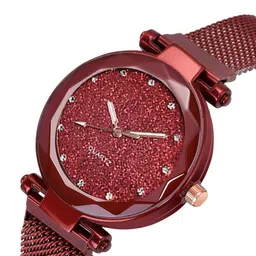 CSAMON Women Embellished Round Button Regular Analogue Watch-GR_37 image 3