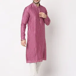 Ethnicity Men Embroidered Regular Kurta with Trousers image 2