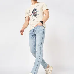 SF JEANS by Pantaloons Men Skinny Fit Low Distress Heavy Fade Jeans image 5