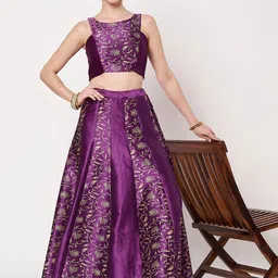 studio rasa Printed Round Neck Saree Blouse image 5