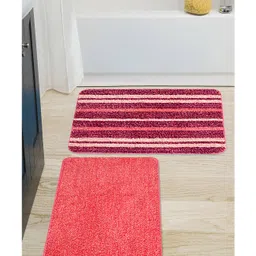 Saral Home Microfiber Anti Slip Bathmat Pack of 2 - Pink-picture-44