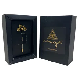 AAMIYA CREATIONS Gold Plated Cycle Design Lapel Pin Brooch-picture-29