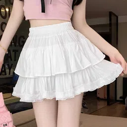 StyleCast Trendy Flared Opaque Mini Skirt image 3