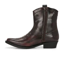 Delize Men Cowboy Ankle Cuban Heel Boots image 4