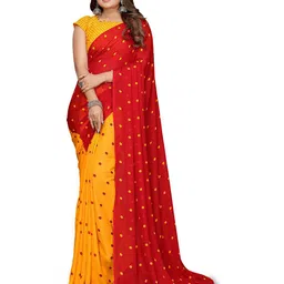 Moda Rapido Polka Dot Poly Georgette Saree-picture-33
