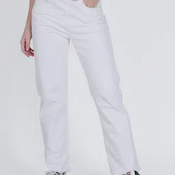 MM-21 Women Loose Wide Leg Stretchable Jeans-image-41