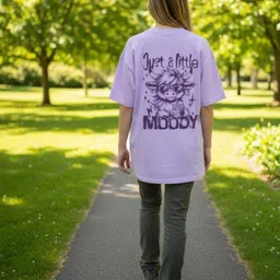 xpecto style Women Printed Round Neck Cotton Blend Purple T-Shirt-picture-35