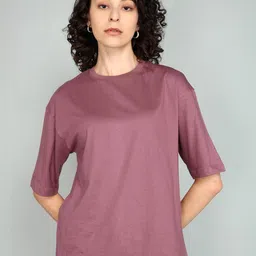 BEING WANTED Women Maroon Pure Cotton Tshirts-picture-34