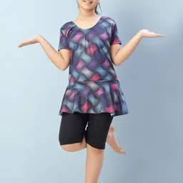 Muhuratam Girls Multi Nylon Swimwear-picture-41