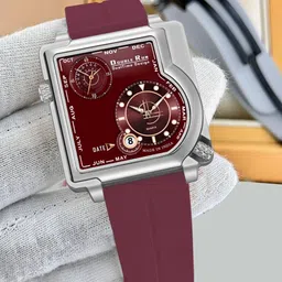 DOUBLERUN Men Patterned Dial & Straps Analogue Multi Function Watch H05N34024 image 2