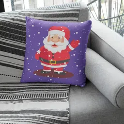 THEYAYACAFE Violet & Red Graphic Printed Square Shaped Cushion Cover image 2