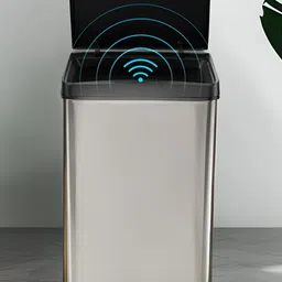 UMAI Black Stainless Steel Automatic Smart Sensor Dustbin 42 L image 1