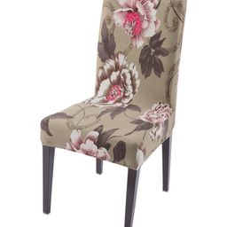 HOKIPO  Brown Printed Chair Cover-picture-22