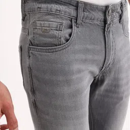 RARE RABBIT Kairo -2 Men Grey Slim Fit Mid-Rise Heavy Fade Jeans image 2