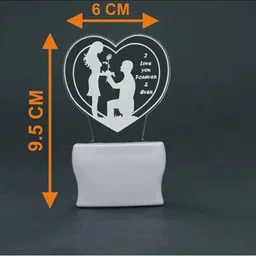 1ST TIME Red & White Printed Acrylic Abstract Shaped Shaped Wall Lamp image 3