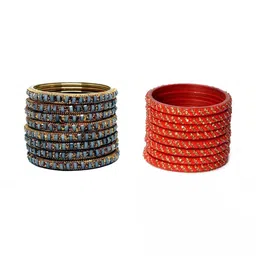 SAND Multi Glass Artificial Stones & Beads Bangle-image-59