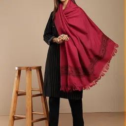 Fabindia Abstract Woven Design Woollen Shawl-picture-24