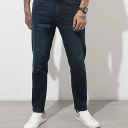 The Roadster Life Co. Men Slip Tapered Fit Low Distress Light Fade Stretchable Jeans image 2