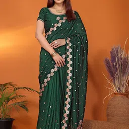 FABMORA Embellished Embroidered Saree-picture-7